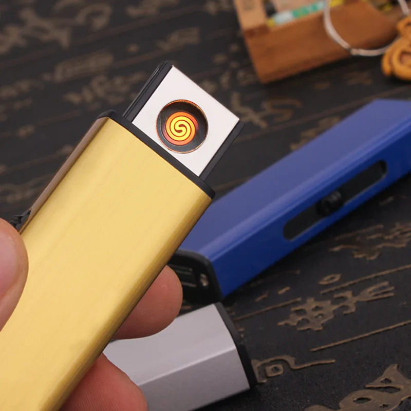 USB Электронная сигарета зажигалка Беспламенное ветрозащитное металлическое фонарь Зажигалка плазменная дуговая Зажигалка курительные инструменты Гаджеты для мужчин