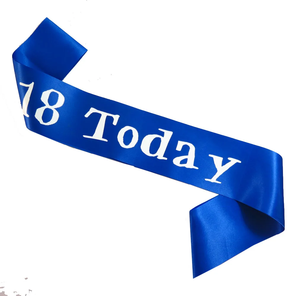 Blueretro18today Синяя лента в стиле ретро для мальчиков, моя лента для дня рождения, ленты принцессы для женщин и мужчин, для взрослых, 18, 21, 30, 40, 50, вечерние платья для девочек - Цвет: Blueretro18today