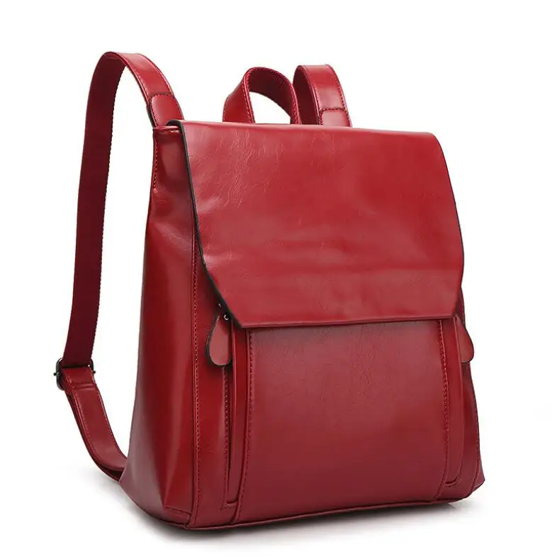 Новинка 2019 женский рюкзак из масляной и вощеной кожи универсальный