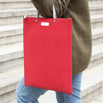 Large 36x28cm red Новинка, А4, холщовые офисные портфели для мужчин и женщин, водонепроницаемая сумка-мессенджер, сумка для хранения файлов, сумка-портфель, сумка для IPAD, 1468 - Цвет: Large 36x28cm red