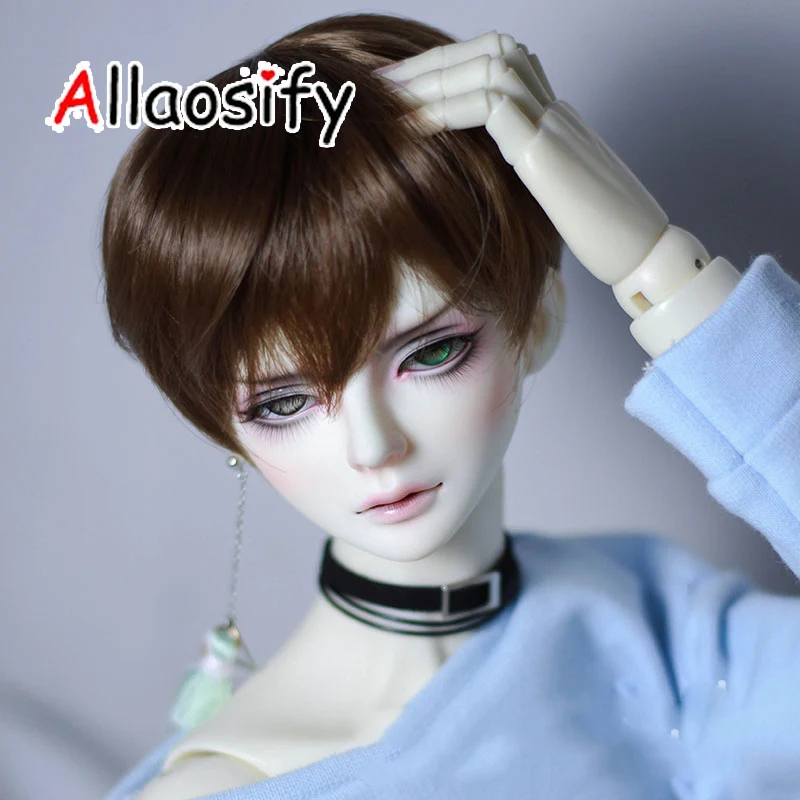 Allaosify 1 шт. Короткий прямой парик 1/3 1/4 1/6 парик для куклы 9 клолоров это очень крутой bjd волос
