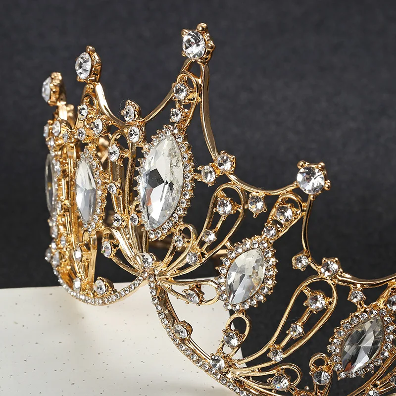 Модные роскошные свадебные украшения ручной работы со стразами в виде короны