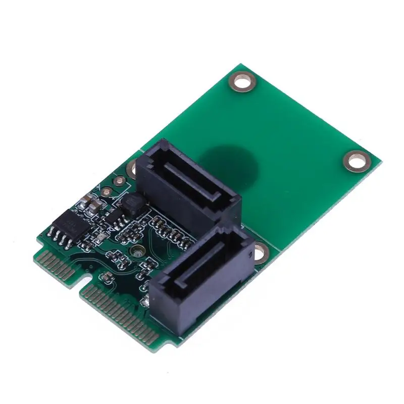 2 порта Mini PCI E Express на SATA 3 0 жесткий Адаптер мини PCIE двойной компьютерный