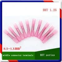 bht1 25 pink color heat shrink butt 20pcs crimp terminals insulated electrical wire cable connectors free shipping