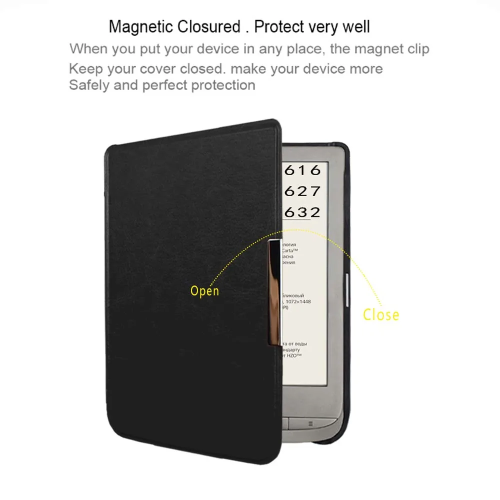 Тонкий Магнитный чехол для Pocketbook 616 627 632 PocketBook Touch Lux 4 Basic 2 HD 3 электронной книги +