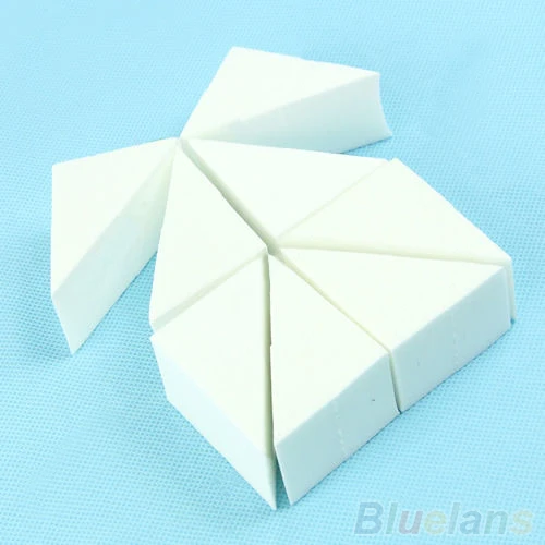 Новинка 8 шт. белая треугольная губка для макияжа Дамская косметика гладкий спонж