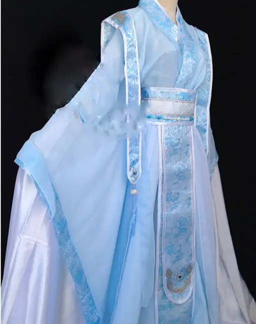 Xu Ran Ju белый синий мужской костюм Hanfu Cos Shen'An MuYan ShangGuan Tou для косплея Hanfu|Костюмы