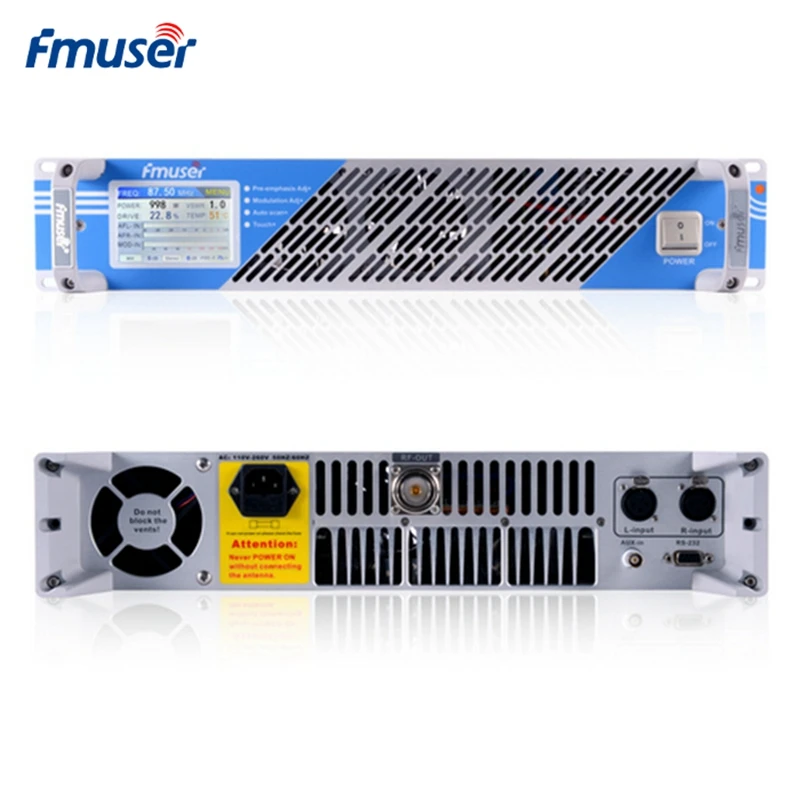 FMUSER FSN 600T 600 Вт 500 сенсорный экран PLL FM радиопередатчик вещания для радиостанции с