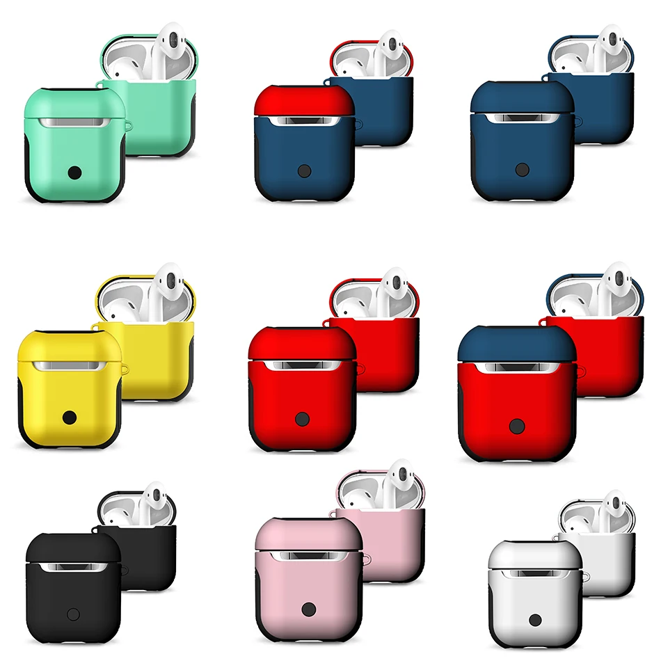 Роскошный силиконовый PU Bluetooth беспроводной чехол для наушников AirPods Защитная