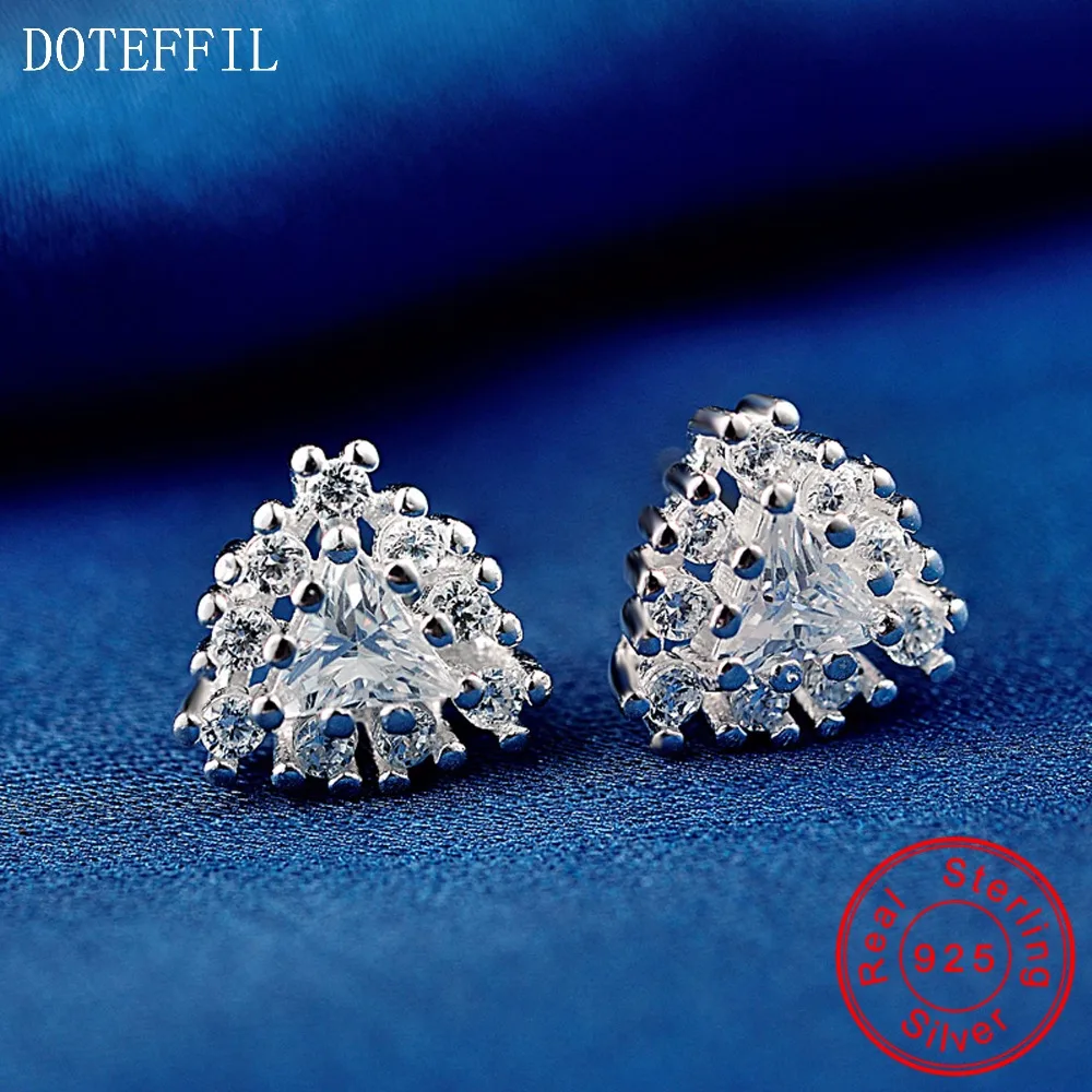 Женские серьги из серебра 925 пробы с цирконом | Украшения и аксессуары