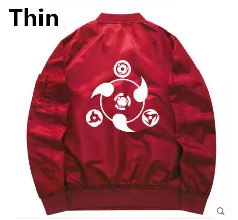 Аниме Наруто Бейсбол тонкие куртки Наруто Uzumaki косплей костюм Harajuku мультфильм молния Бомбер куртка осень пилот пальто A50403