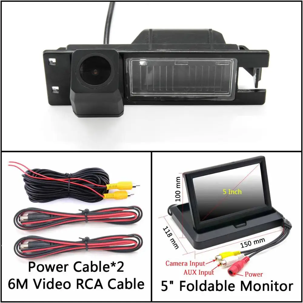 Cam N 5 inch Fold Full HD камера заднего вида для Opel Astra H J Corsa D Meriva A Vectra C Zafira B FIAT Grande Insignia, Парковочное зеркало, монитор - Название цвета: Cam N 5 inch Fold