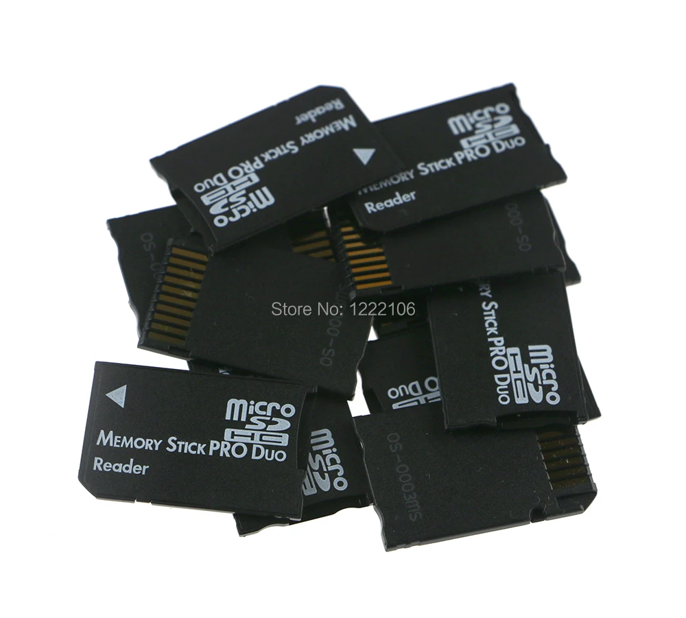 100 шт. Micro SD HC для карты памяти MS Pro Duo двойной адаптер с 2 слотами PSP 1000 2000 3000|hc|hc 300hc 10 |