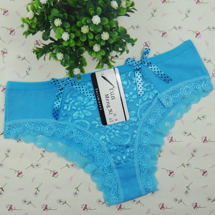 Free shipping 5pcs/lot New Women's 100% cotton panties Girl Briefs Cotton lace underwear spring ladies shelf briefs 709 | Женская