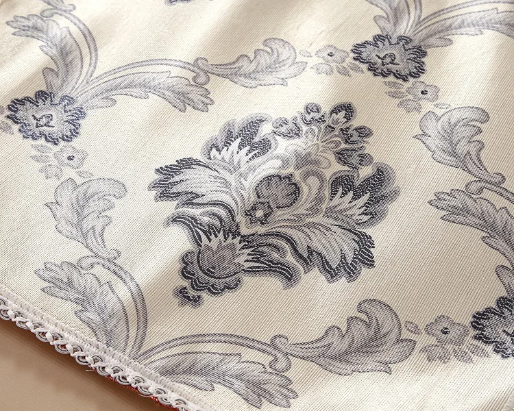 Серый Кружево цветочным принтом шелк льда имитация скатерть 130*180 см 150*200