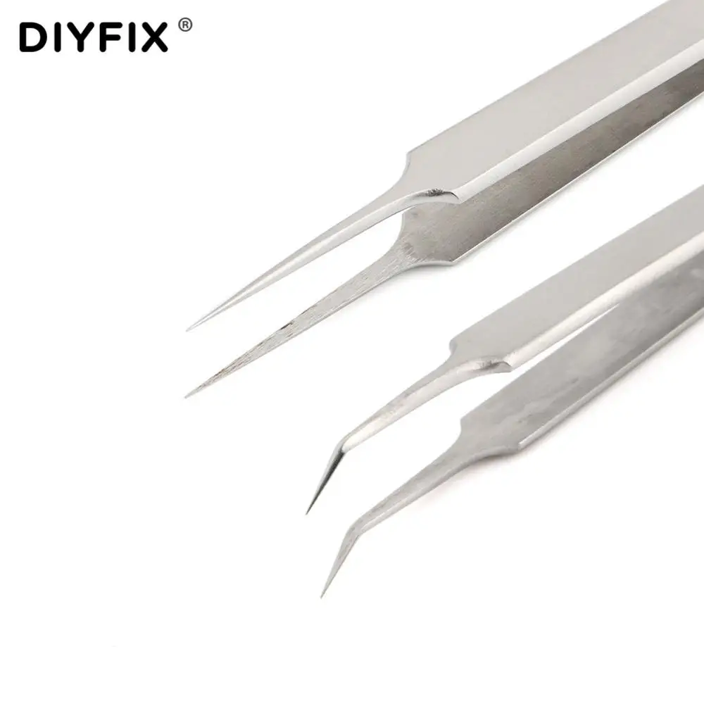 DIYFIX точные электронные пинцеты антистатические зажимы прямые наконечники Щипцы