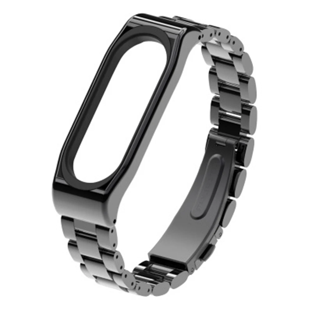 Сменный металлический ремешок из нержавеющей стали для Xiaomi Mi Band 3 браслет умных