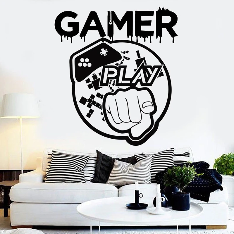 Игровая Наклейка на стену с любовными играми снимайте спящий игровой контроллер