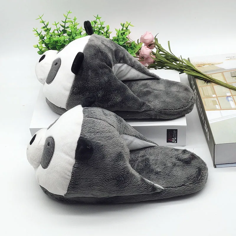 Bear Cute Animal Slipper For Women Girls Fashion Kawaii Fluffy Winter Warm Slippers Woman Cartoon House Slippers Funny Shoes