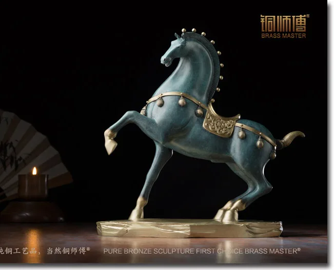 

Success immediately upon Horse arrival 2021 TOP Decor --34 CM LARGE original HORSE ART bronze statue sculpture Decoration
