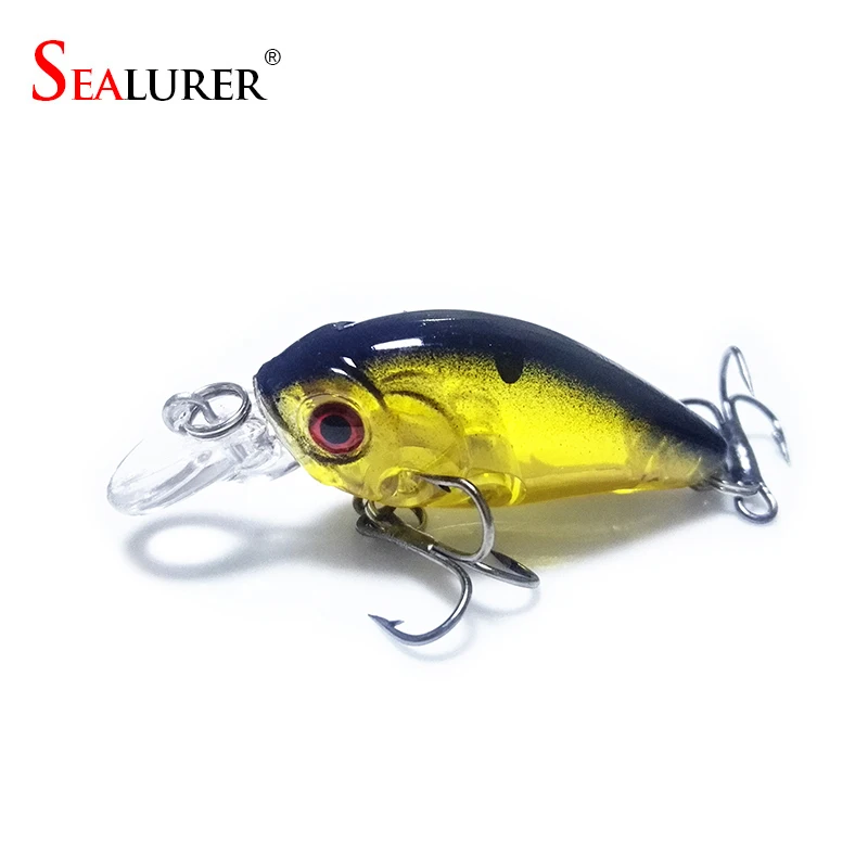 SEALURER Mini Crankbaits 4 5 см 3 г с 8 # крючками плавающие приманки в форме гольяна