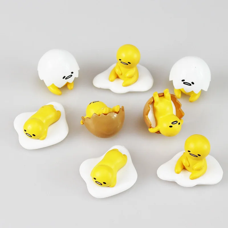 Горячие Продажи 10 Компл./лот Gudetama ПВХ Цифра Игрушка Мини Игрушки Куклы 3 см Ок