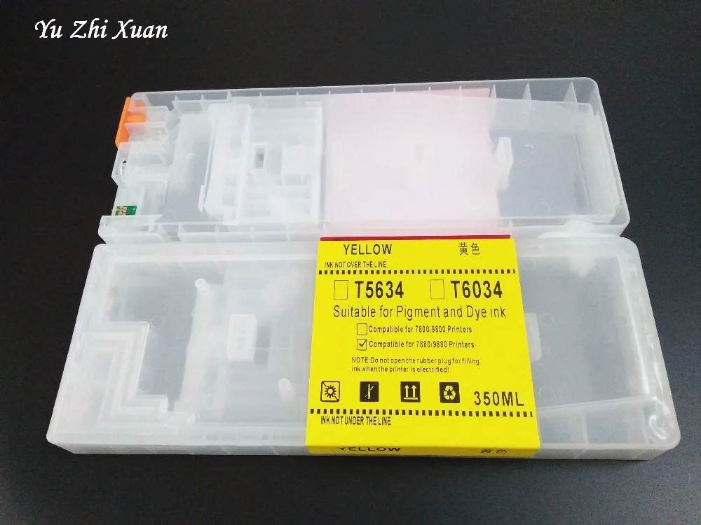Yu Zhi Xuan! 350 мл чернильный бак с чипом для Epson 7700 9700 7710 9710 7890 9890 7908 9908 7900 9900 7910 картридж