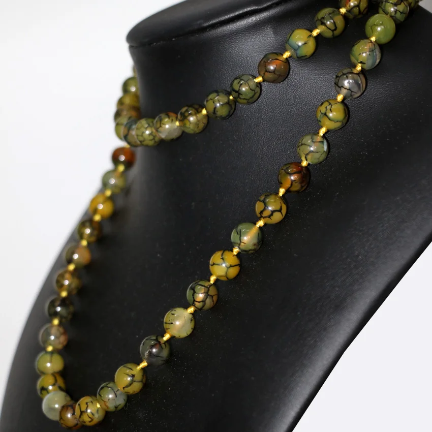 Бесплатная доставка Желтый натурального камня Дракон вен сердолик агат 10 мм