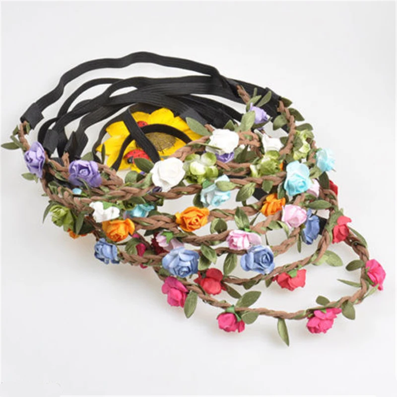 Женская Цветочная повязка на голову в стиле бохо 1 шт.|flower headband|women flower headbandband girl |