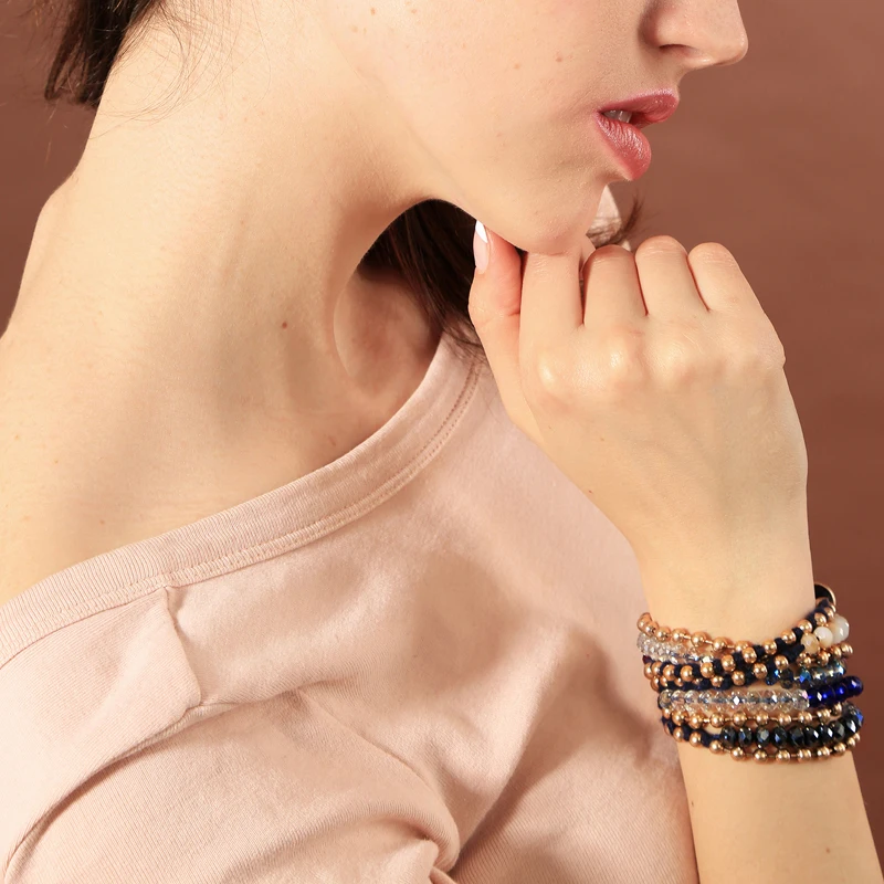 Многоцветные плетеные стеклянные бусины женский браслет этнический богемный