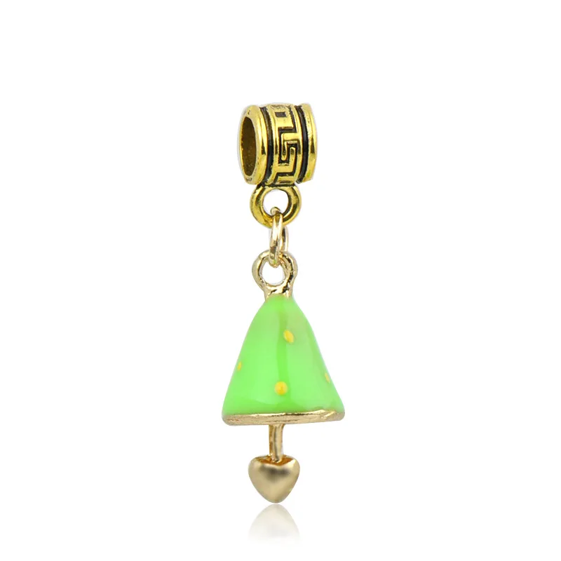 Bracelet Alloy Christmas Bell Drop Oil Diy Necklace Accessories 12mm Metal Pear Shape Beads For Jewelry Making | Украшения и