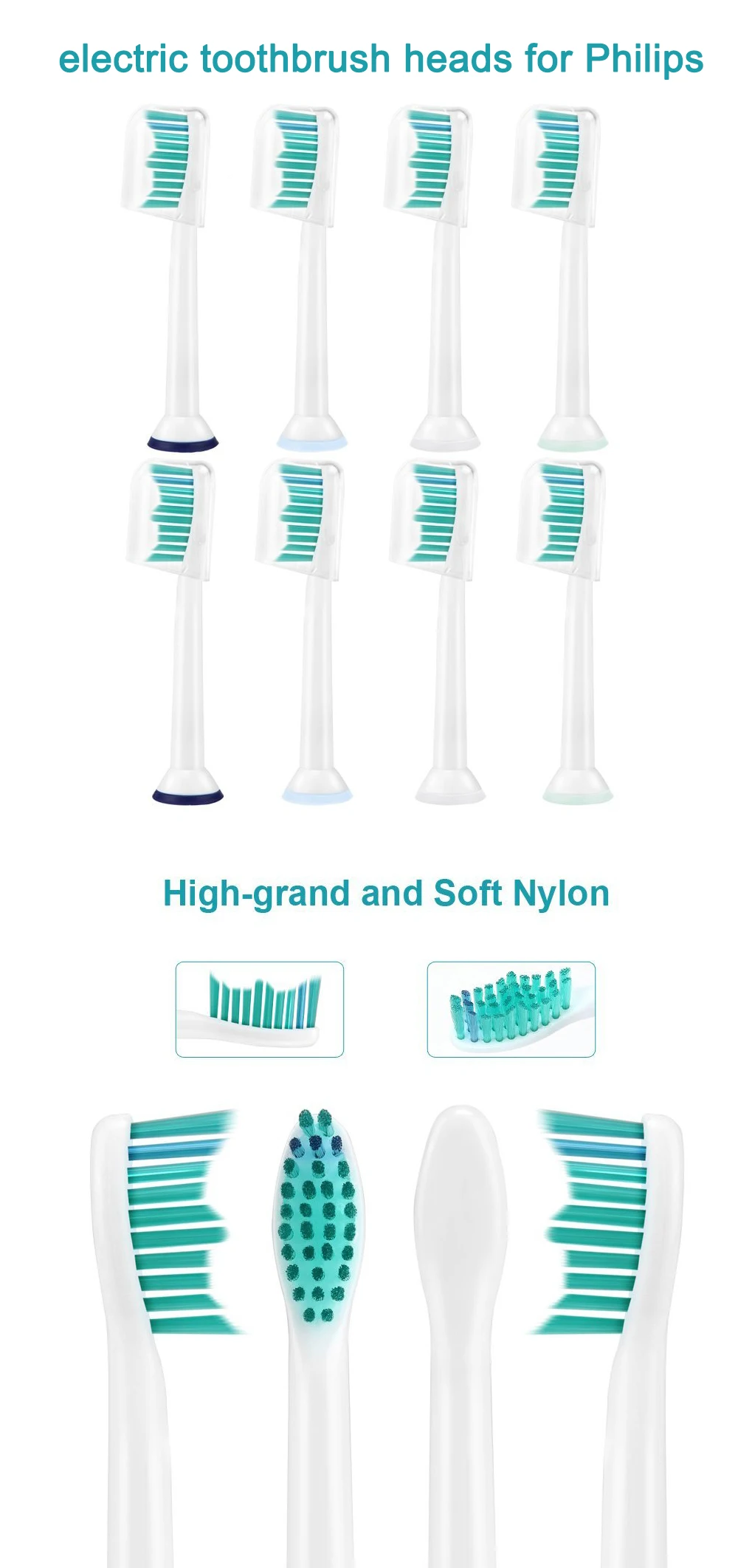 4 шт Сменные головки для электрической зубной щетки для Philips Sonicare HX6014 DiamondClean FlexCare proresyota HX6064 HX6930 HX9340