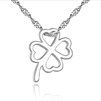 lukeni trendy clover female pendants necklace for women party accessories top quality 925 sterling silver women choker necklace