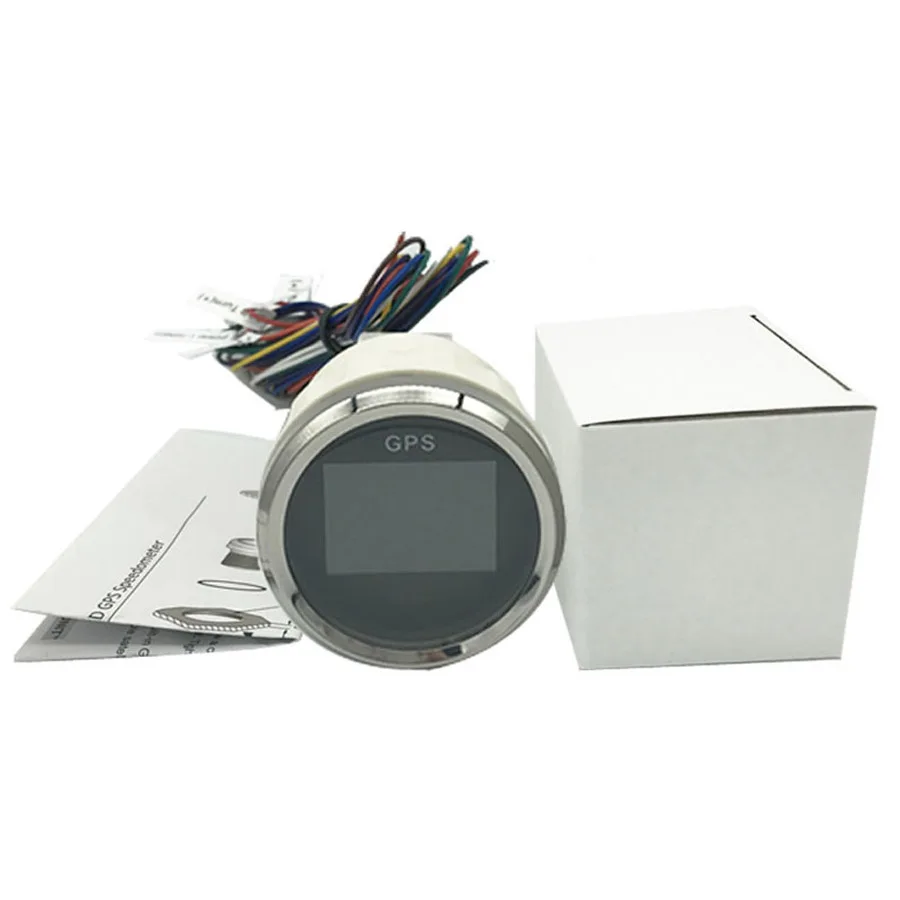 売る 85ミリメートル7色デジタルスピードメーターメーター用オートバイ車のトラックボートヨットledバックライトmph Km/h Gps 12ボルト24ボルトsog Cog Odoトリップ