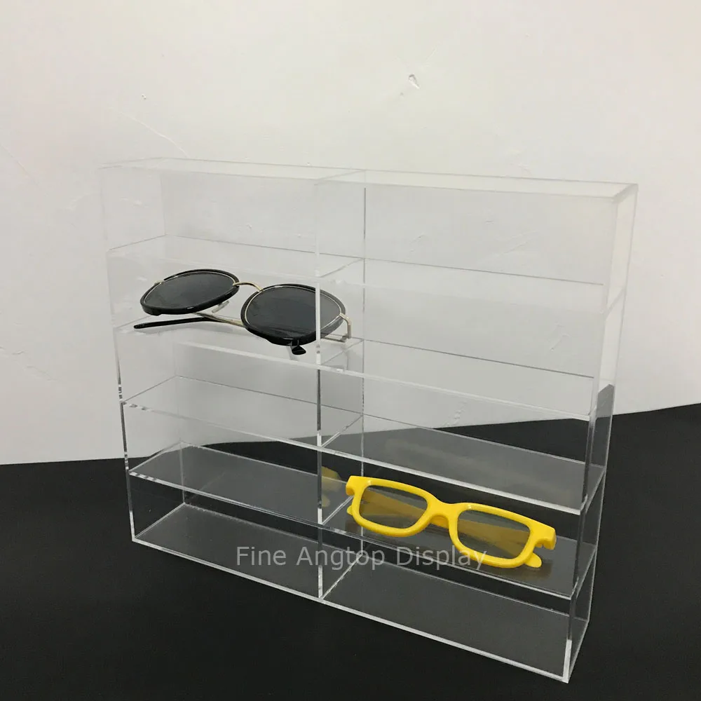 Двойной 5 уровневый прозрачный акриловый держатель для очков|eyeglass display stand|display