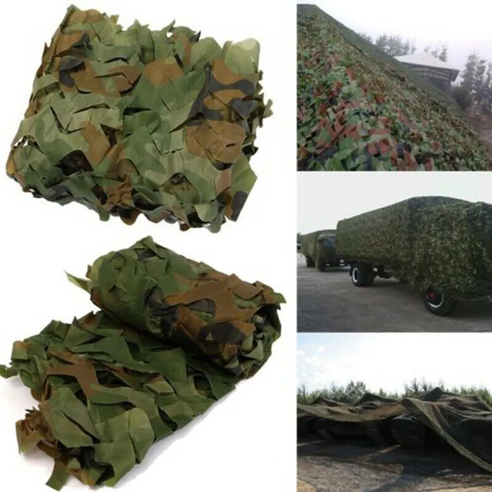 Тактическая охотничья Военная Скрытая камуфляжная сетка армейская камуфляжная сетка Кемпинг листья Камуфляжный стиль для охоты на открытом воздухе тени