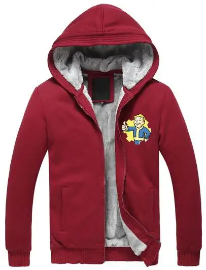 Игра Fallout 4 Hoodie Pin Boy Save The World принт на молнии Кардиган Толстовка супер теплое плотное флисовое пальто для мужчин и женщин