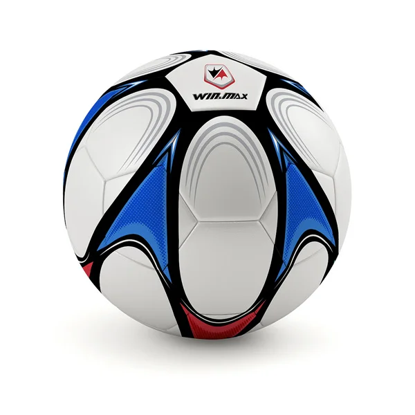 Blue and Red Winmax Размер 5 PU футбольная машина для подачи футбольных мячей сшитый футбольный мяч Официальный безболезненный футбольный мяч - Цвет: Blue and Red