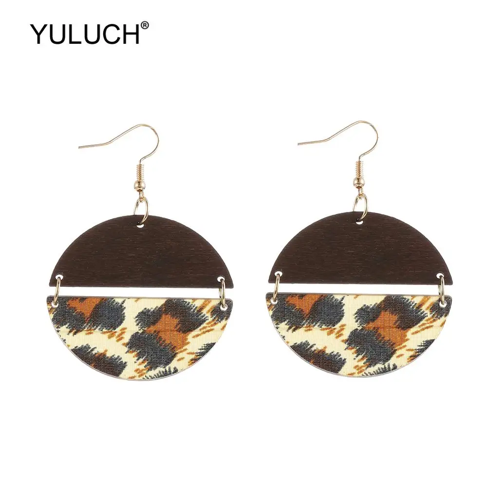 YULUCH этнические африканские Бохо женские полукруглые акриловые с деревянными