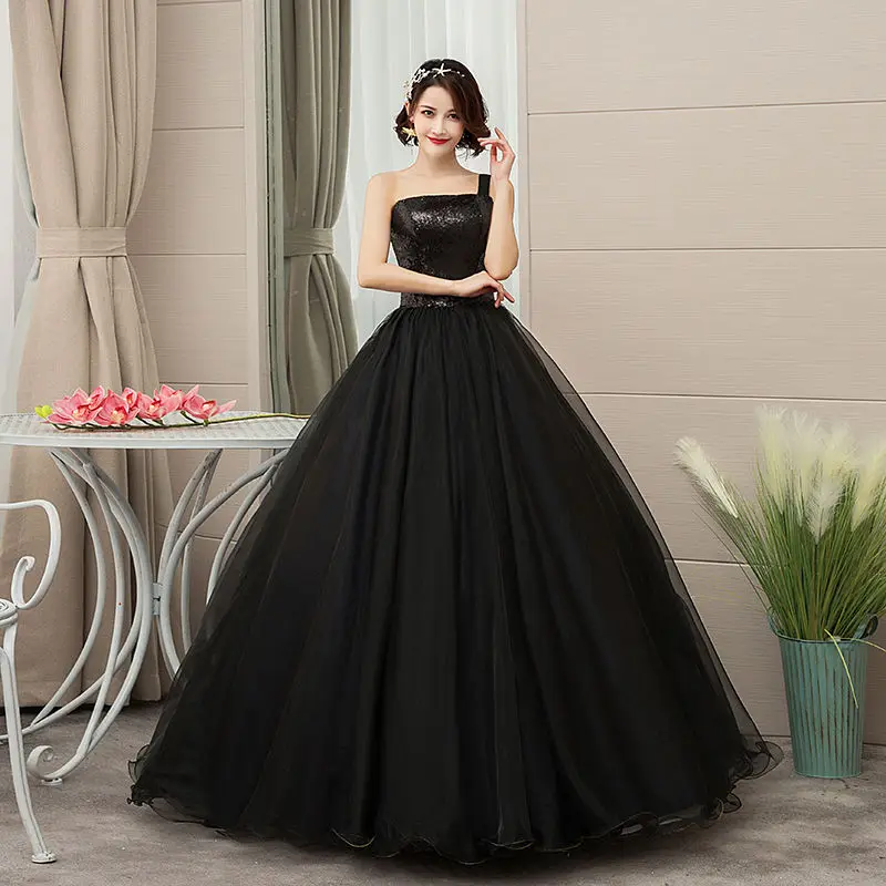 Mrs Win Бальные платья новое платье на одно плечо Vestidos De 15 Anos шикарное бальное Вечернее платье на выпускной