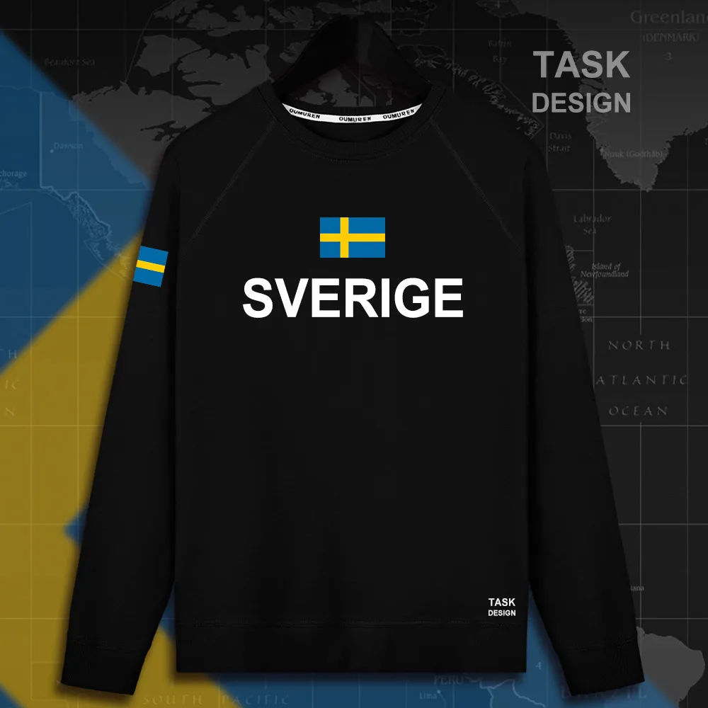 Шведский свитер Sverige Мужская толстовка пуловеры толстовки тонкая новая уличная
