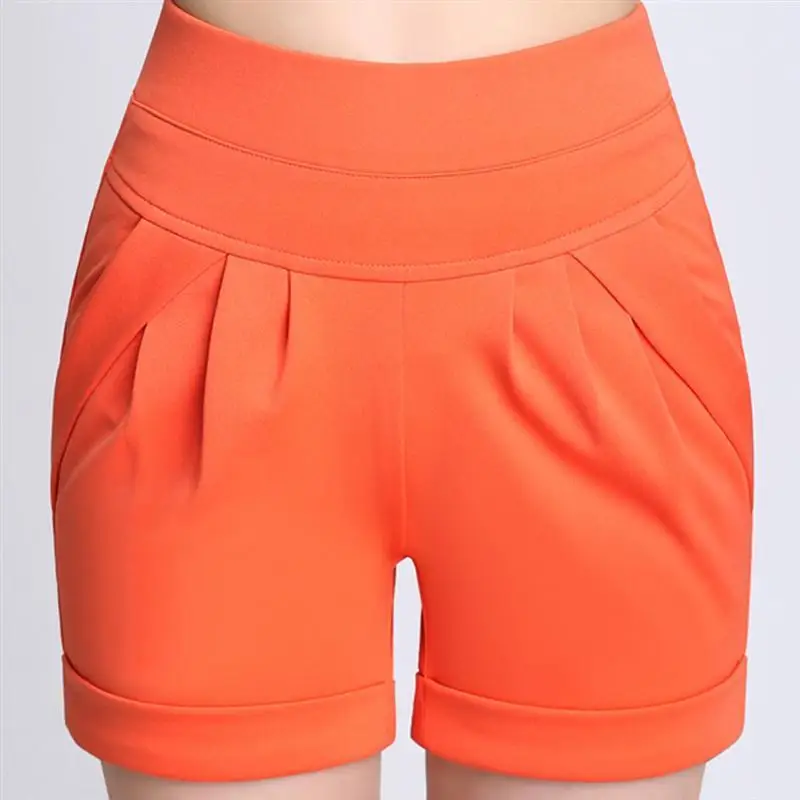 Плюс Размеры 4xl летние Повседневное Высокая Талия Для женщин Шорты для 7 цветов