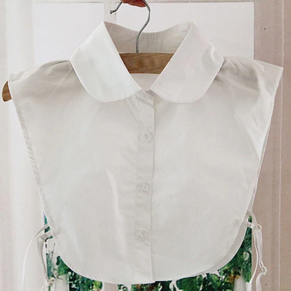 Новинка съемная женская рубашка с ложным воротником хлопковая Однотонная