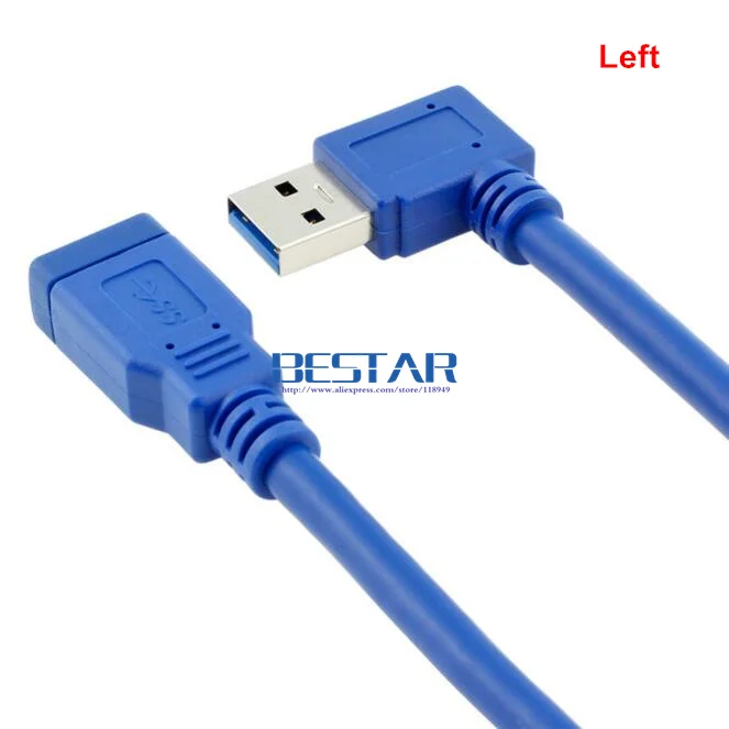 

Стандартный USB 3,0 удлинитель OTG разъем кабель для передачи данных 30 см 1ft 0,3 м 90 градусов левый и правый угловой