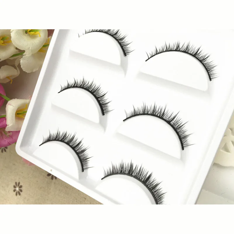 5 пар натуральных накладных ресниц макияж синтетические волосы конические