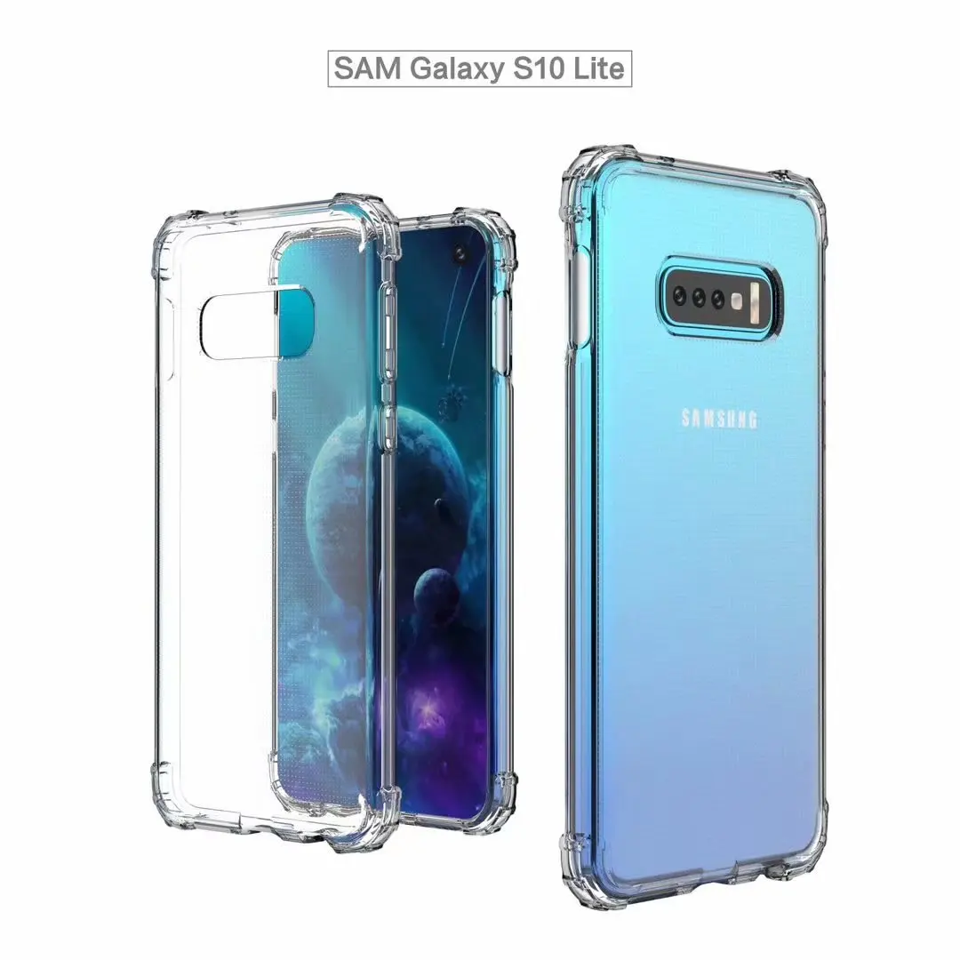 Противоударный бампер Силиконовый ТПУ чехол для Samsung S10 Plus прозрачная броня
