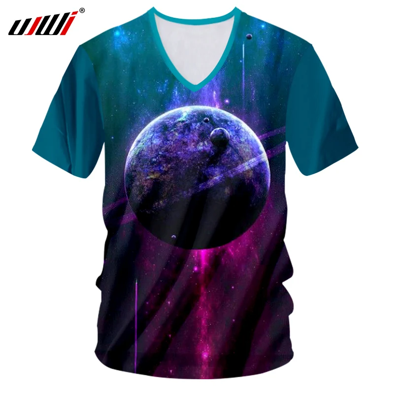 

Мужская футболка в стиле хип-хоп с V-образным вырезом и принтом