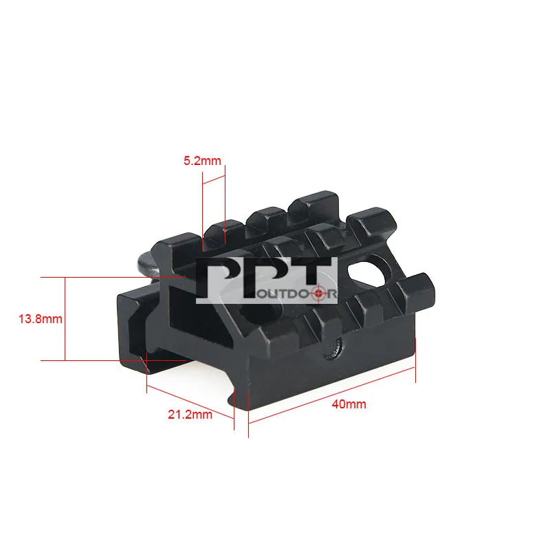 PPT Aluminum Black 21.2MM Rail Panel QD Scope Mount For Outdoor Hunting PP22-0221 | Спорт и развлечения