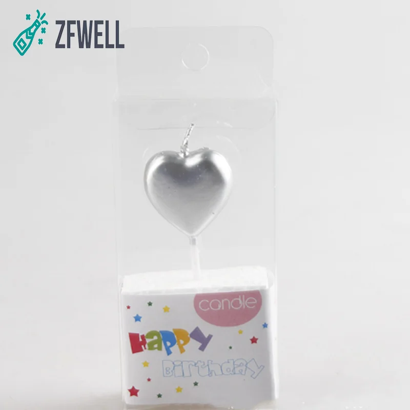 ZFWELL1pcs/lotLove свеча на день рождения фиолетового розового синего золотого