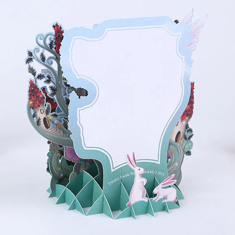 3D лазерная резка ручная работа с днем рождения Сказочная лесная бумага